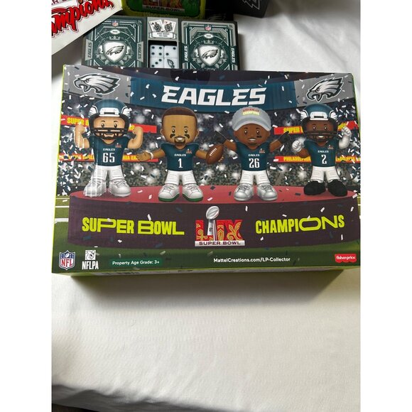 Philadelphia Eagles Super Bowl Champions Collectible Bundle Figures Checkers UNO - Picture 10 of 11